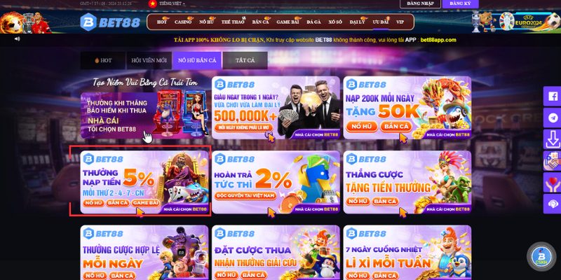 bet88 thưởng 100k