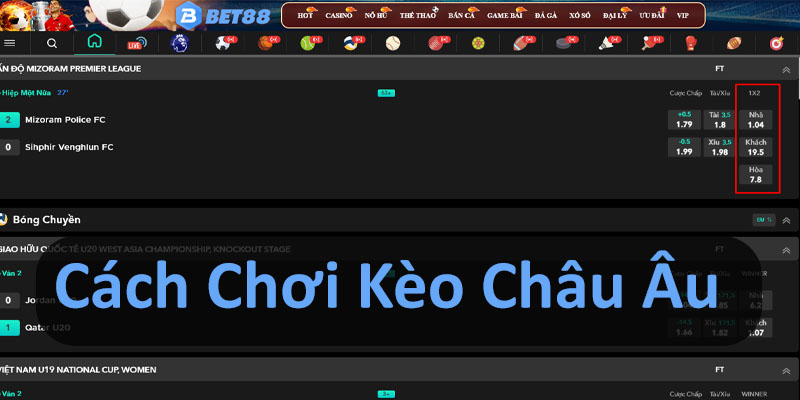 tỷ lệ kèo châu âu